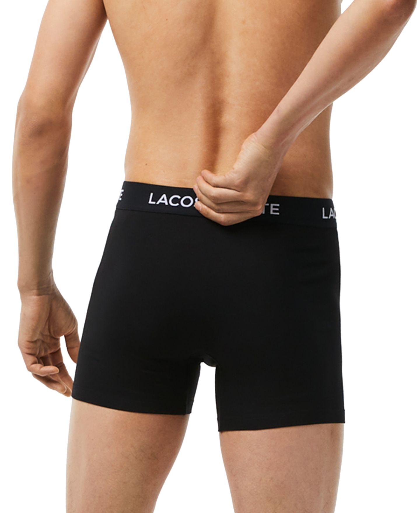 Трусы-боксеры для мужчин, хлопок, стрейч — Lacoste, цвет: Чёрный, вариант 1 — фото 6