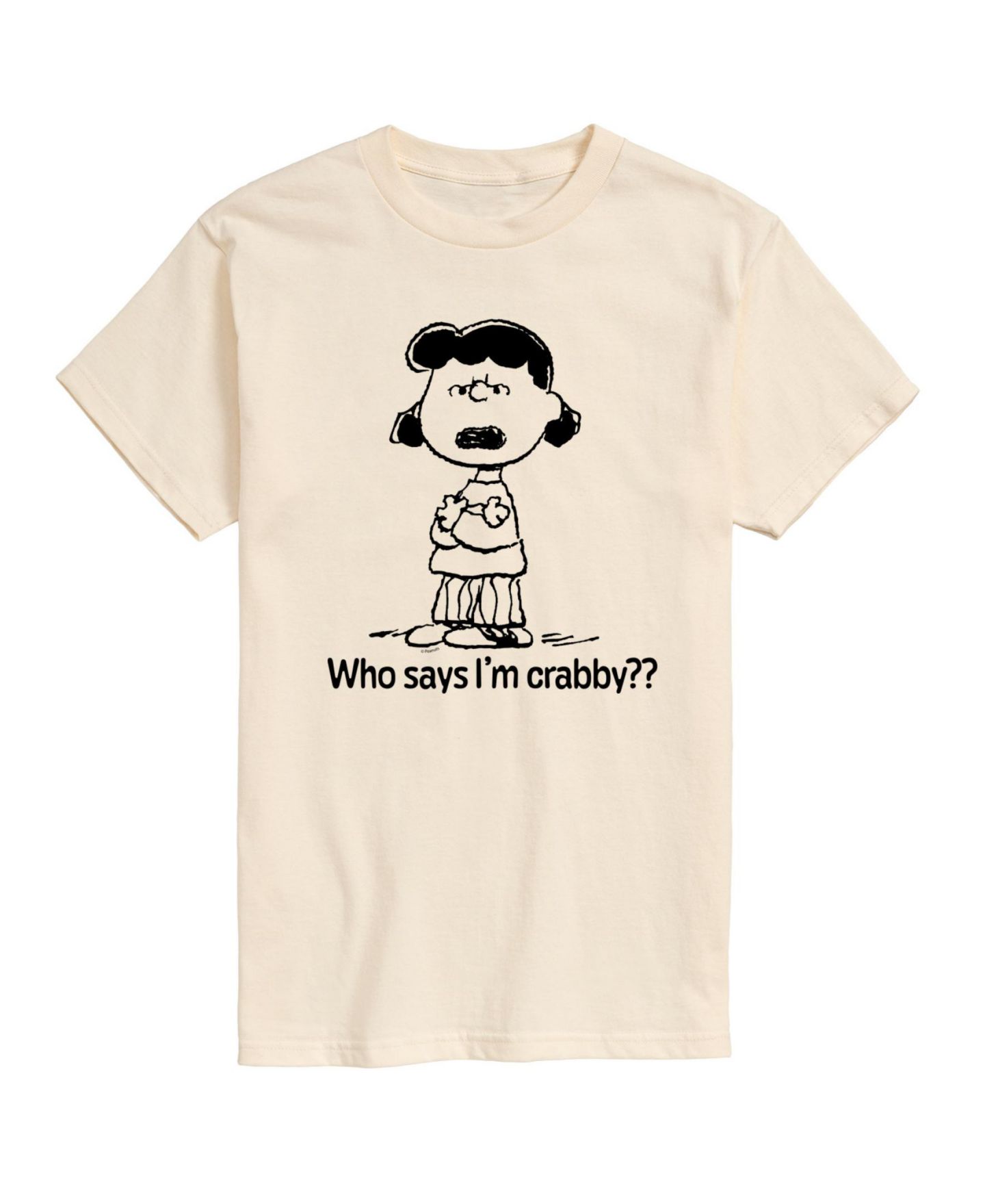 Мужская футболка AIRWAVES Hybrid Apparel Peanuts Crabby Short Sleeve, цвет: Бежевый — фото 1