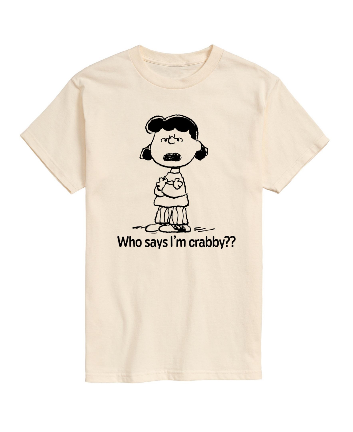 Airwaves Hybrid Apparel Peanuts Crabby Mens Short Sleeve Tee In Beige,khak