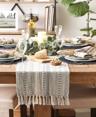 Braided Stripe Table Runner, 15x72 Inches