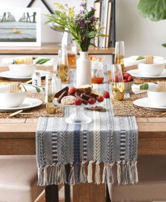 Braided Stripe Table Runner, 15x72 Inches