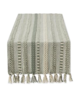 Braided Stripe Table Runner, 15x108 Inches