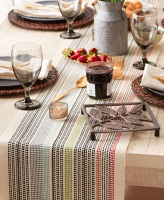 Variegated Fringe Table Runner, 13x72 Inches