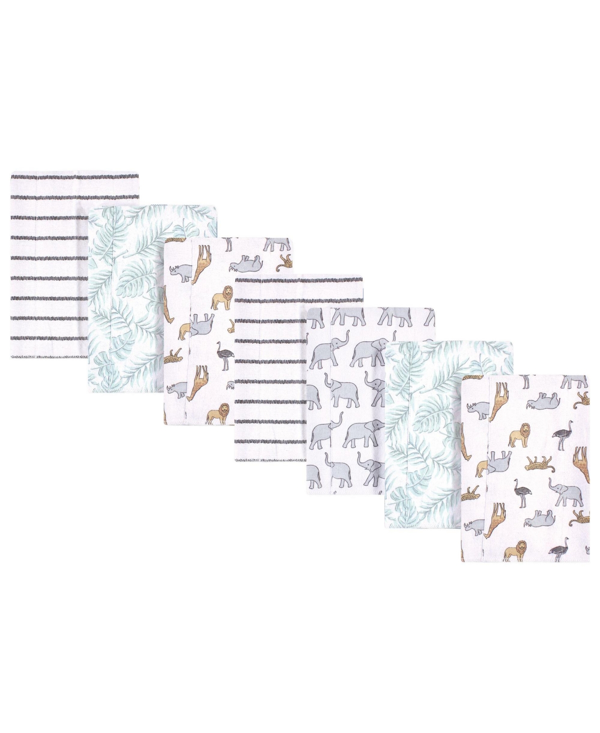 Hudson Baby Unisex Soft Flannel Burp Cloths 7-Pack for Babies