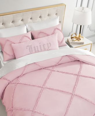 Diamond Ruffle 3 Piece Reversible Comforter Set, Full/Queen