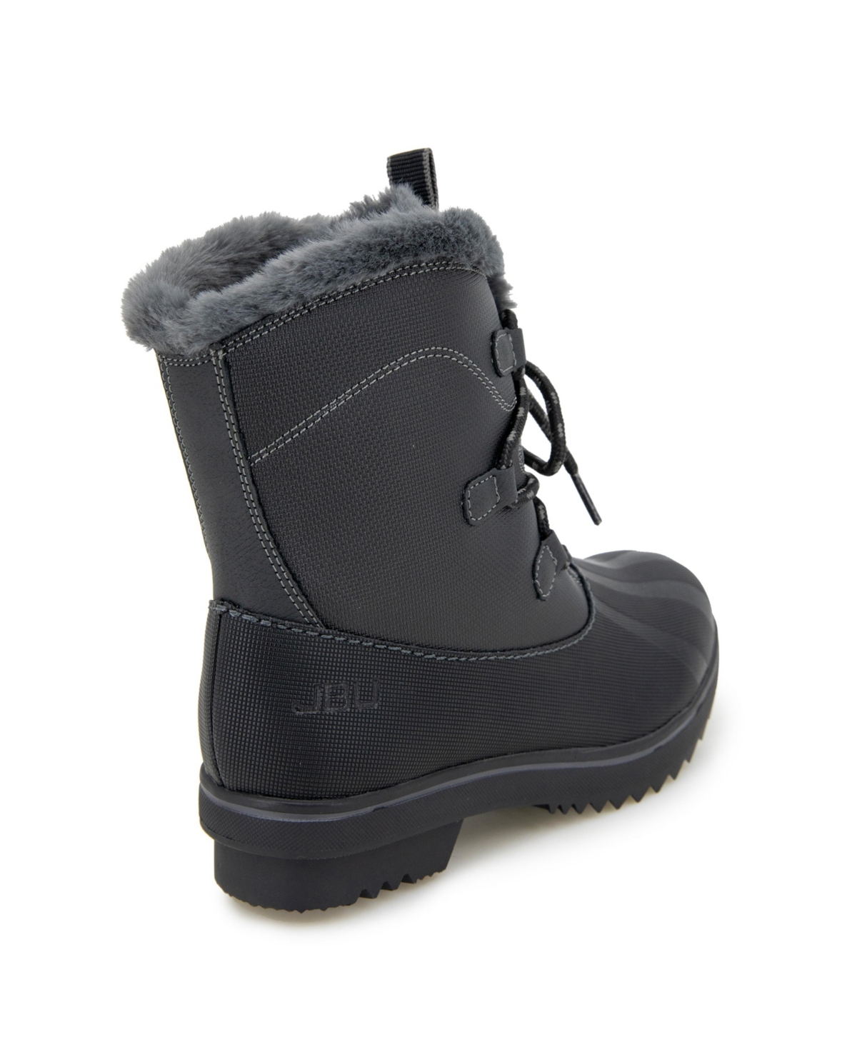 Jbu Brisky Lace-Up Casual Water-resistant Boots -Charcoal