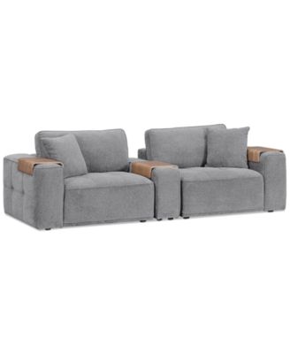 CLOSEOUT! Nycolle 3-Pc. Modular Fabric Sofa with Console, Created for Macy's