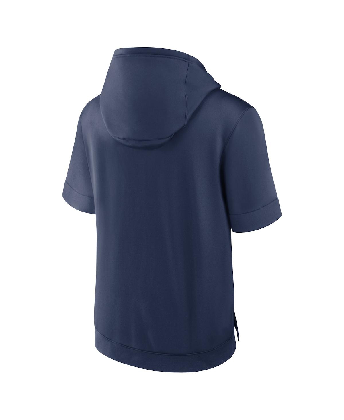 Nike Men'sHouston Astros City Connect Color Block Short Sleeve Pullover Hoodie - Navy, Orange