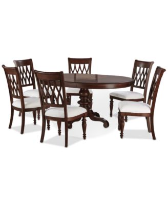 Daria 7-Pc. Dining Set (Round Table & 6 Side Chairs), Created for Macy's