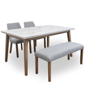 Mabell 4-Pc. Set (Table, 2 Side Chairs & Bench), Created for Macy's