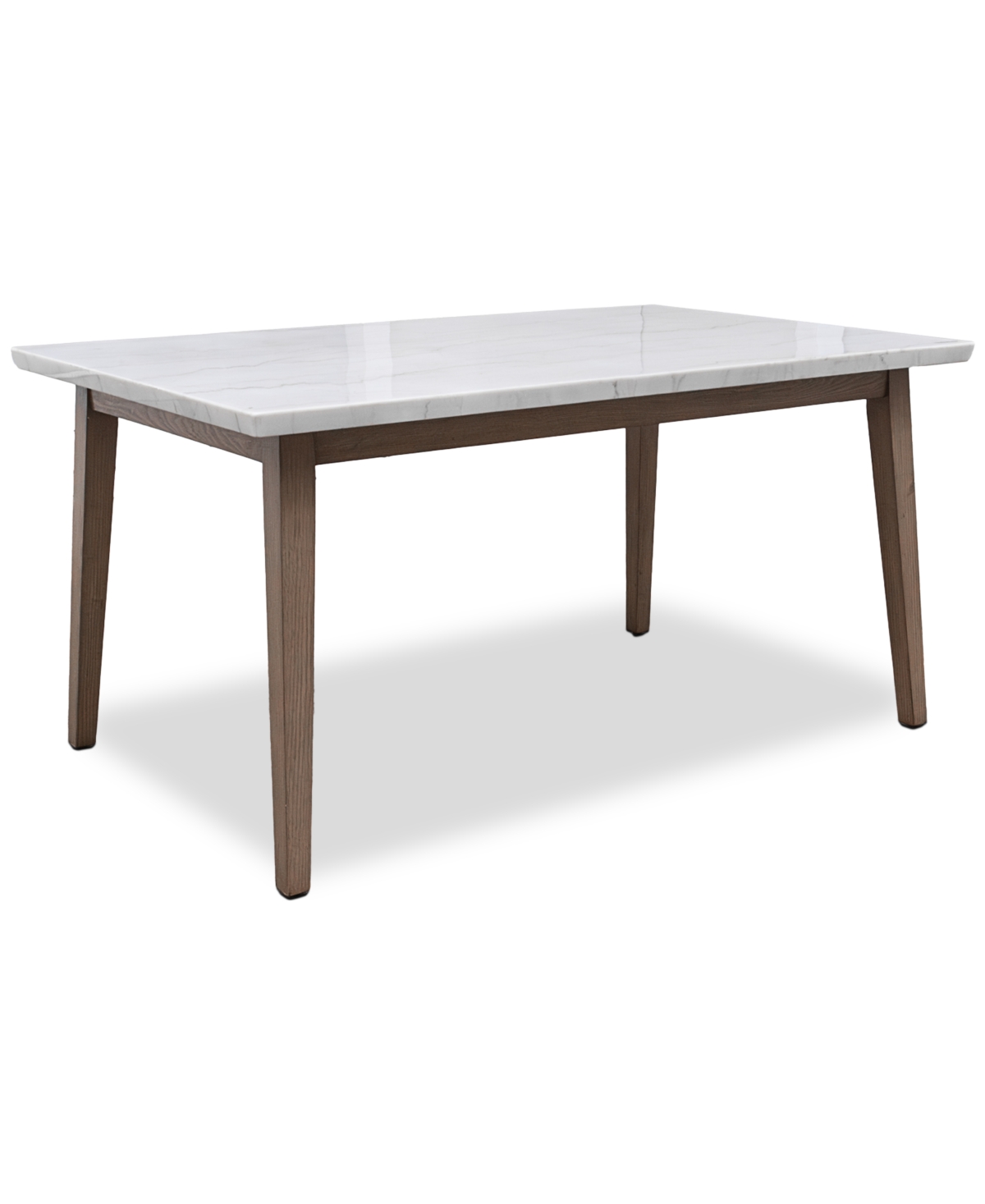 Macy's Mabell Marble Top Dining Table In Brown