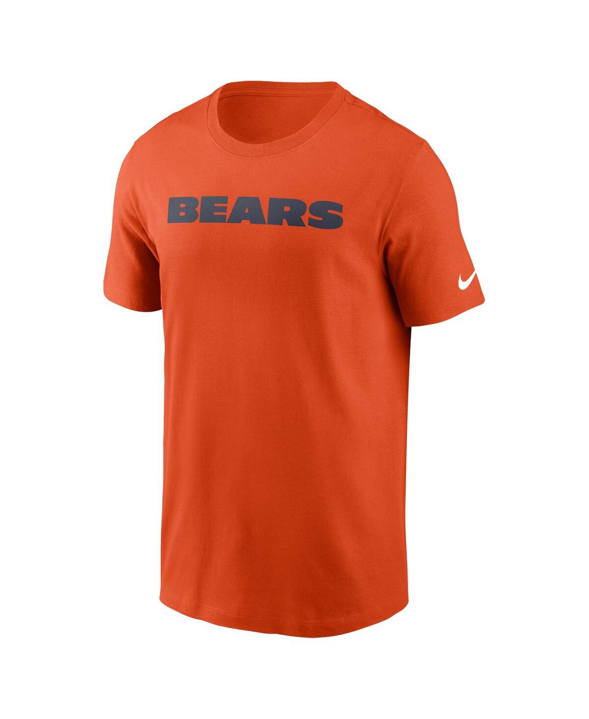 Nike Chicago Bears Primetime Wordmark Essential  Men's Nfl T-shirt In Orange
