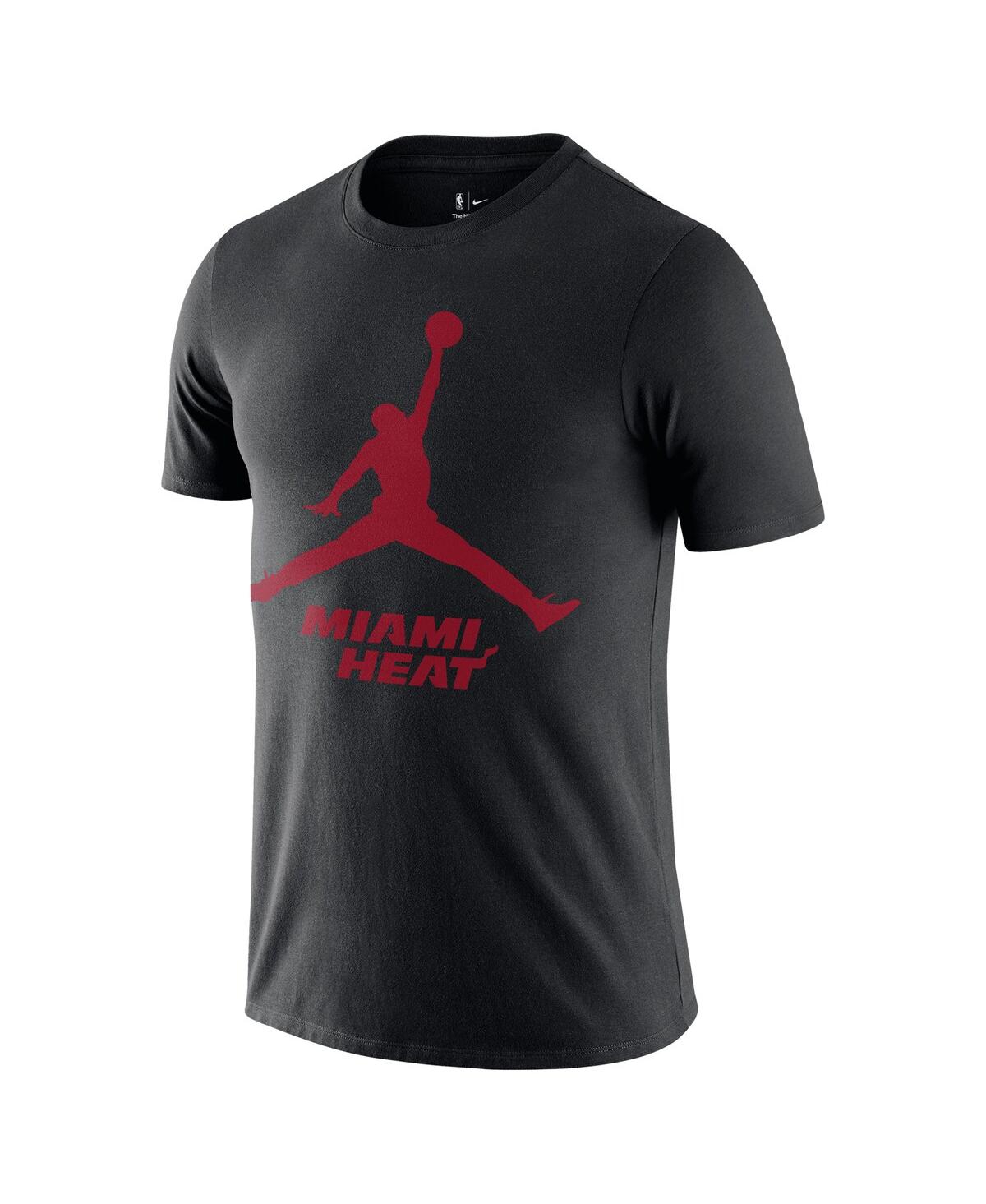 Jordan Nike Men's Black Miami Heat Essential Jumpman T-shirt In Black