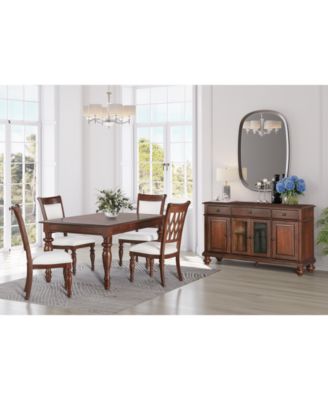 Daria 5-Pc. Dining Set (Rectangular Table & 4 Upholstered Back Side Chairs), Created for Macy's