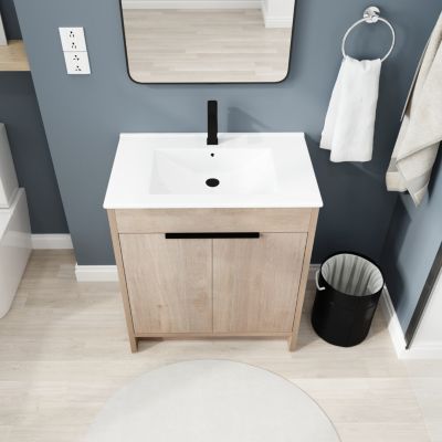 Streamdale Freestanding Vanity with Ceramic Sink & Soft-Close Doors