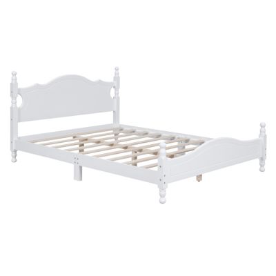 Streamdale Queen Retro Platform Bed with Slat Support