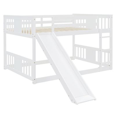 Full Over Full Bunk Bed with Ladder with Slide