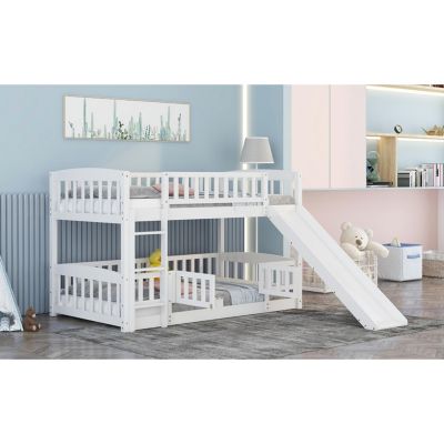 Streamdale Twin Bunk Bed w/ Slide and Ladder