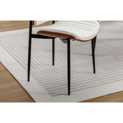 Mid-century modern faux leather dining chairs (set of 2)