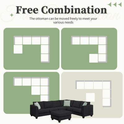 7-Seat Modular Sectional Sofa