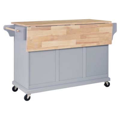 Cambridge Wood Top Storage Kitchen Island