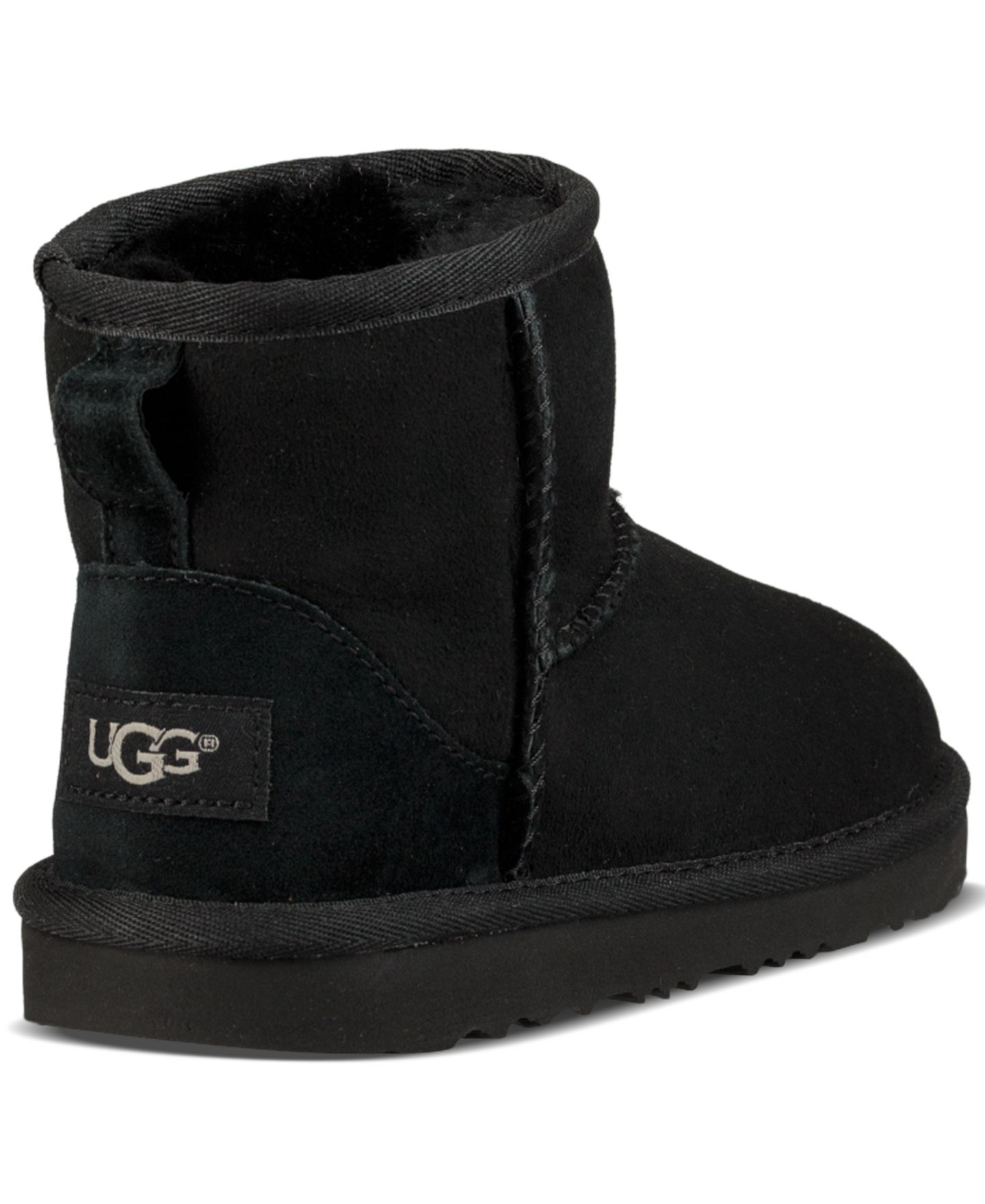 Детские ботинки UGG® Classic Mini II Pull-On Booties, цвет: Чёрный — фото 3