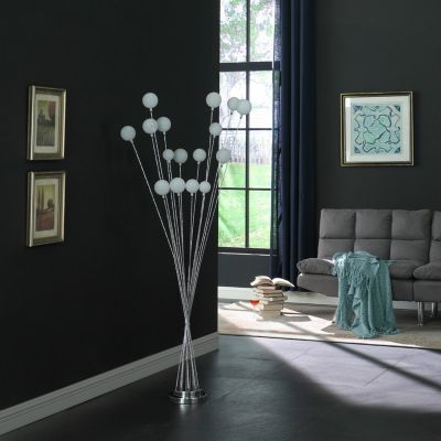 Streamdale Silver Chrysanthe Chrome LED Floor Lamp