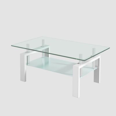 Streamdale Clear Glass Coffee Table