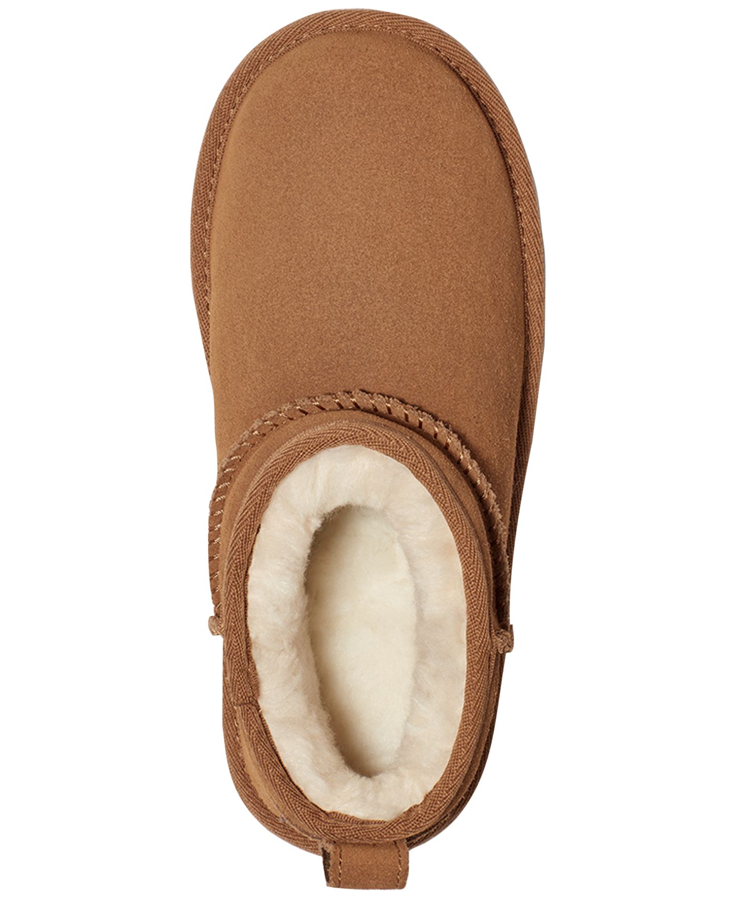 Детские ботинки UGG® Classic Ultra Mini Platform Booties, цвет: Каштановый — фото 4