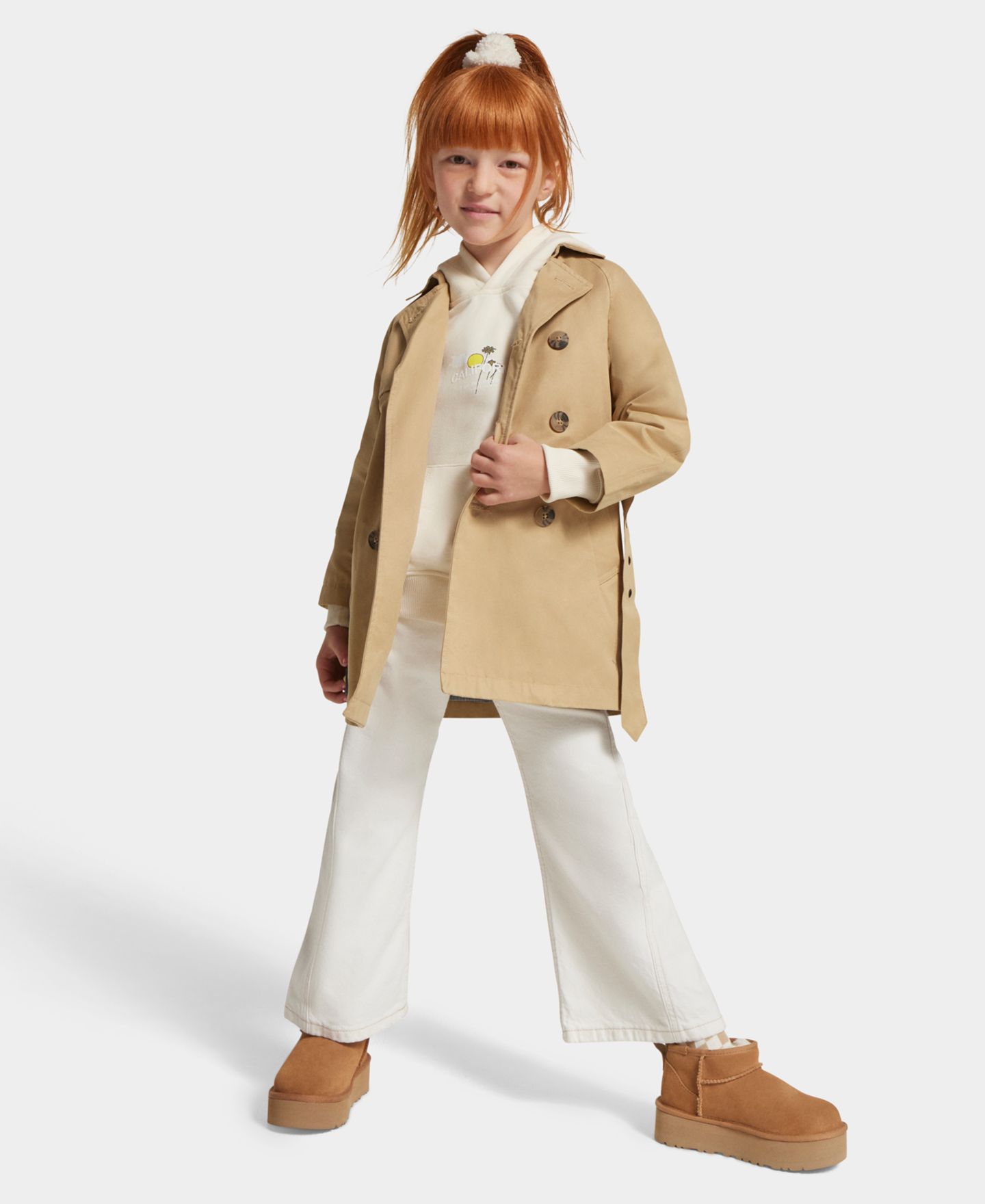 Детские ботинки UGG® Classic Ultra Mini Platform Booties, цвет: Каштановый — фото 7