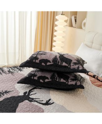 3 Pcs Cabin Lodge Rustic Country Quilt Bedspread Set WX203 Queen