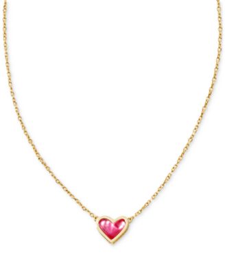 Kendra Scott - Gold-Tone Framed Ari Heart Short Pendant 19" Necklace