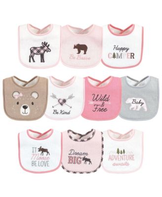 Hudson Baby - - Baby Boys and Girls Cotton Terry Drooler Bibs Set