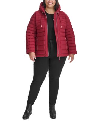 Plus Size Hooded Packable Puffer Coat, Created for Macy's