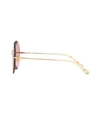 Women's Round Etched Metal Sunglasses, CH0047S  