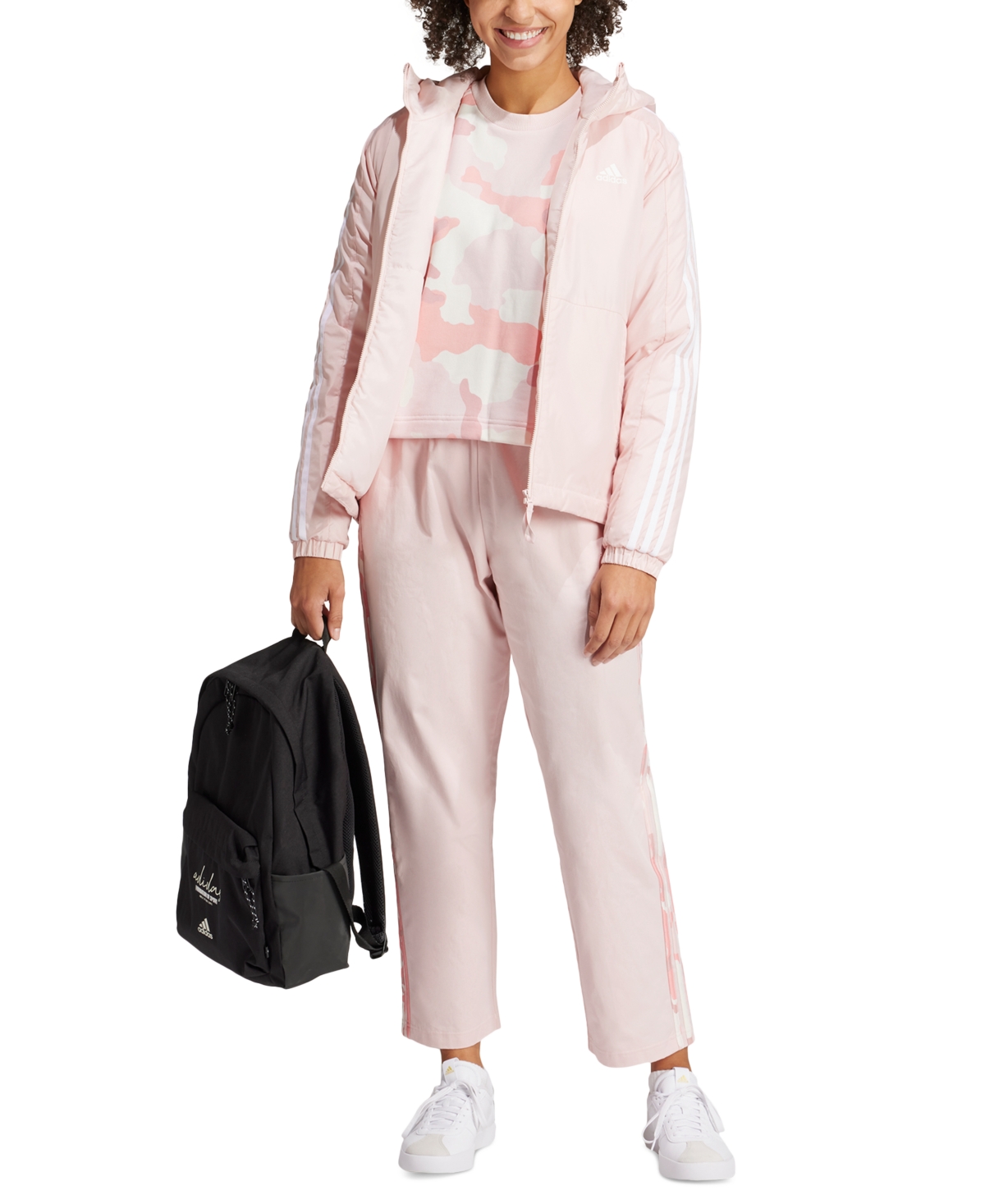 adidas Women's Cotton Camo 3-Stripes Pants