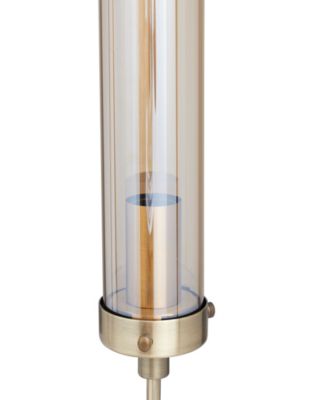 33" Metal Tall Accent Lamp with Cylinder Glass Shades