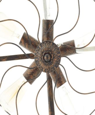 15" Metal Fan Shape 5 Light Accent Lamp