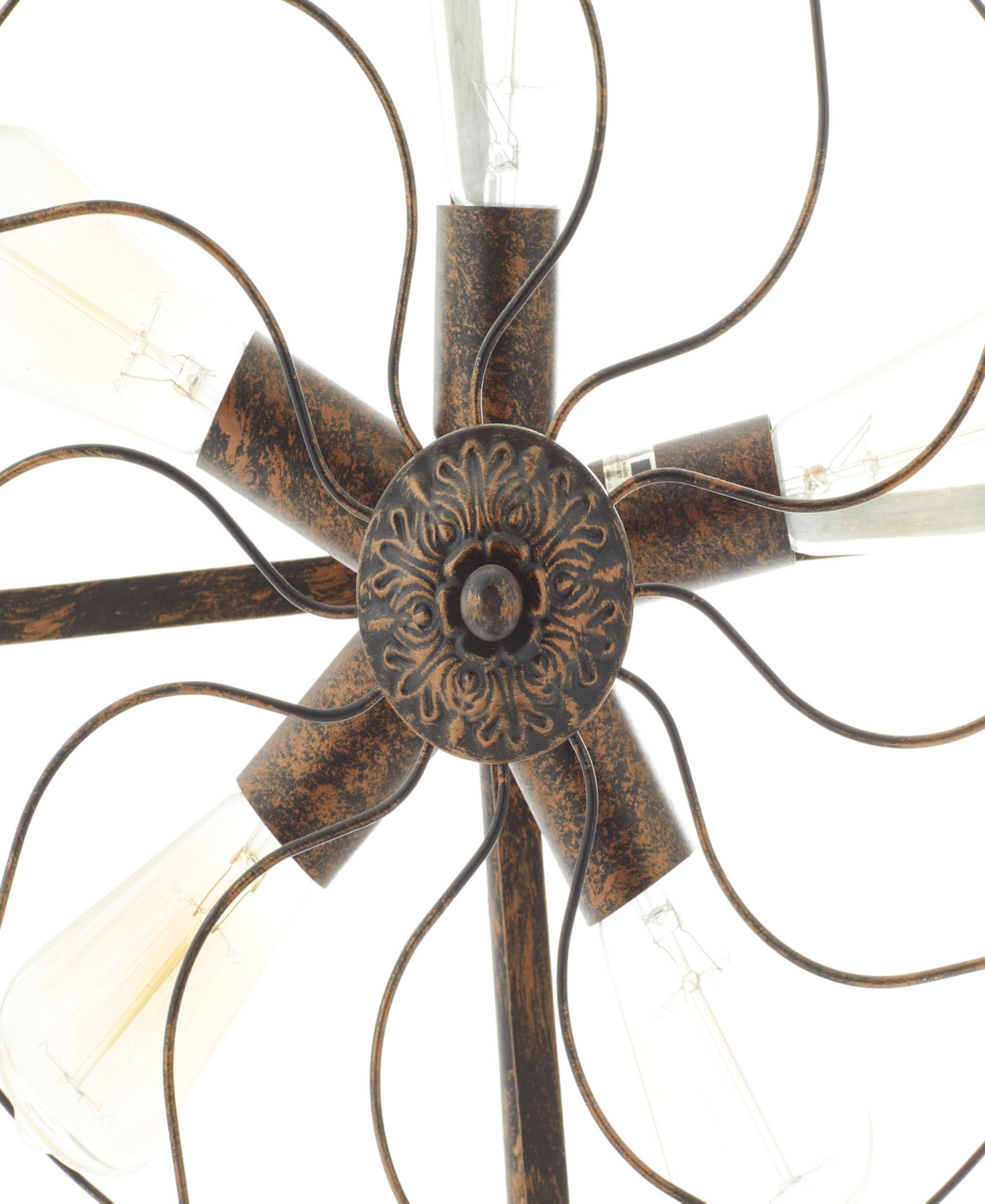 Rosemary Lane 15" Metal Fan Shape 5 Light Accent Lamp In Bronze