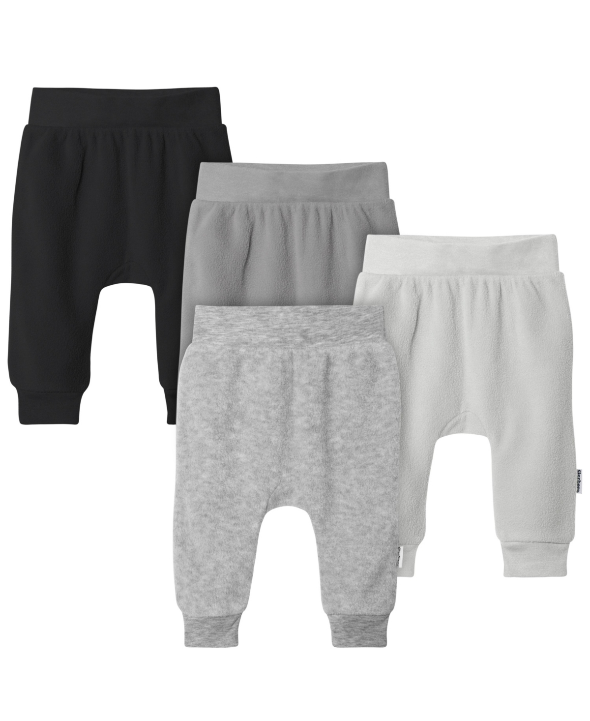 Gerber Baby Baby Neutral Fleece Pants, 4-Pack