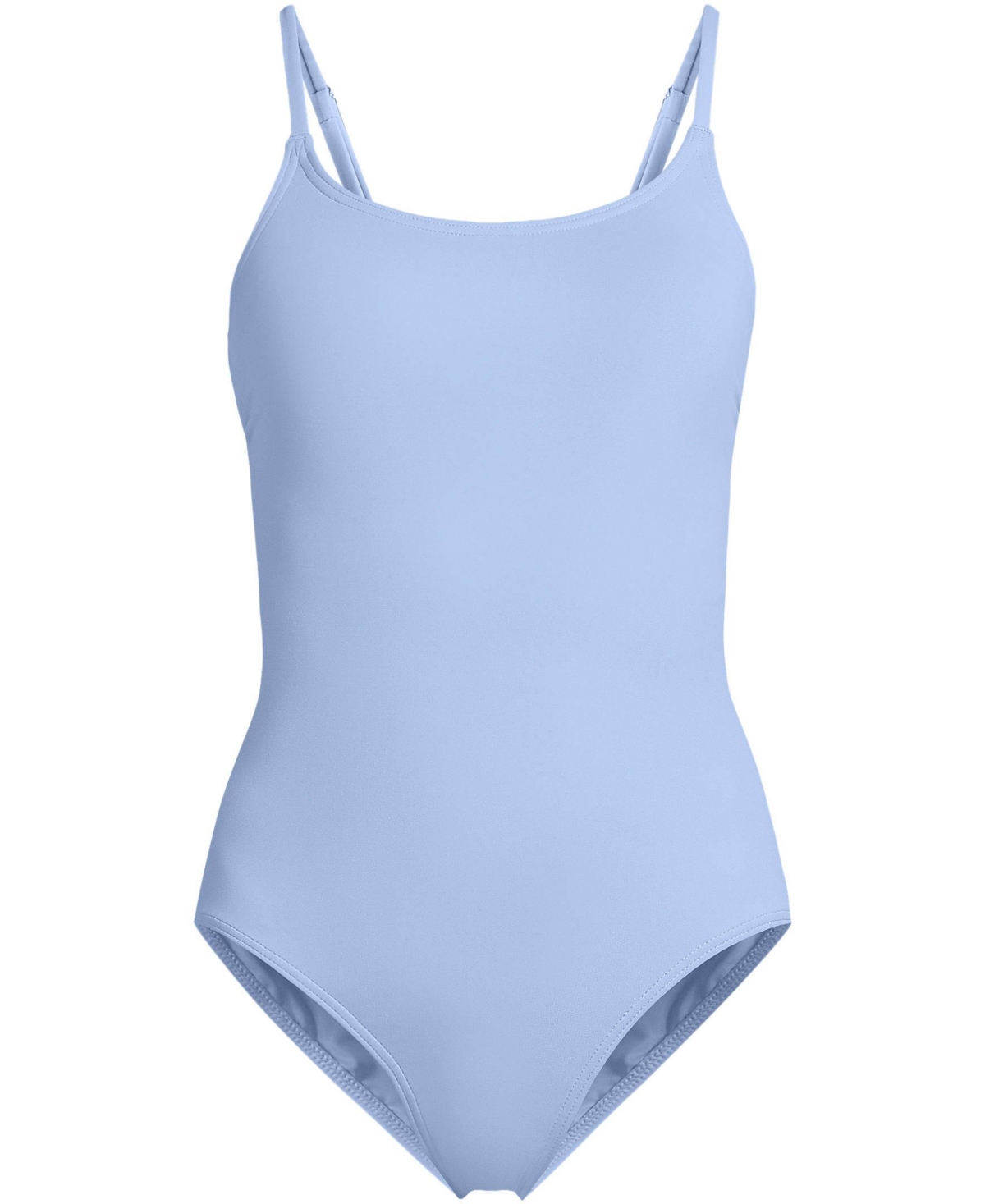Lands' End Women's Tugless Thin Strap One Piece Swimsuit