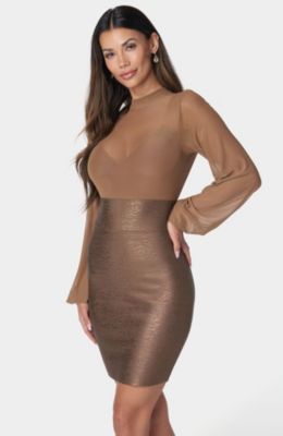 Women's Bandage Sparkle Skirt Dress