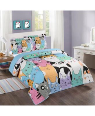 Kids Girls Quilt Set Bedspread Coverlet Set Full