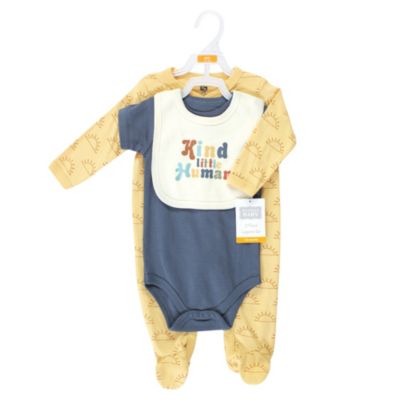 Cotton Outfit Collection for Baby with Bodysuit & Bandana Bibs