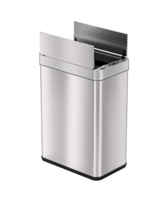 Stainless Steel Wings Lid Sensor Kitchen Trash Can With Absorbx Odor Filter