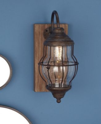 17" Metal  Battery Operated Accent Lamp with Included Fixed LED Light