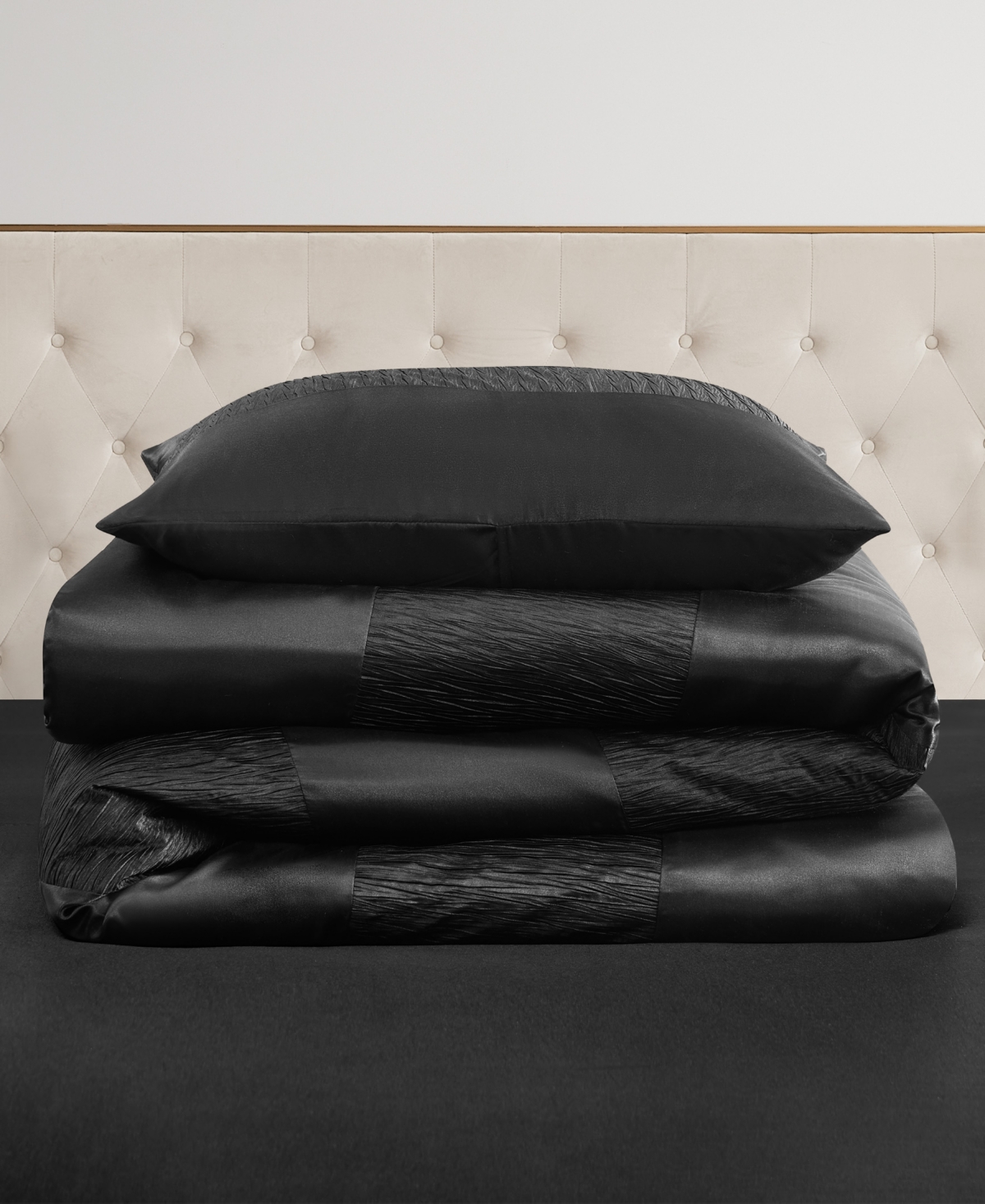Juicy Couture Glam Night Stripe Duvet Cover Sets In Black