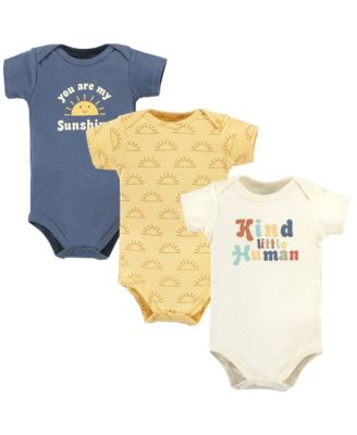 Baby Boys Hudson Unisex Soft Cotton Bodysuit Triple Pack