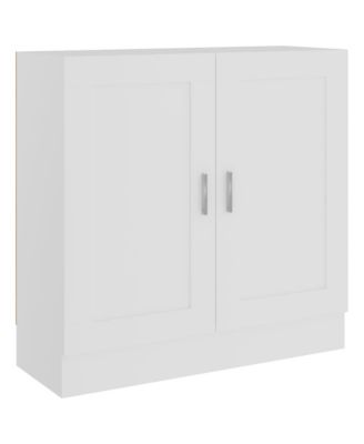Book Cabinet White 32.5"x12"x31.5" Engineered Wood
