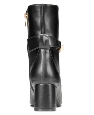 Women's Sabrina Signature-Strap Pointed-Toe Dress Booties Extended Sizes 9-14